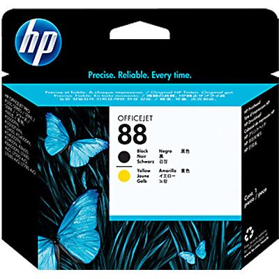 HP -Cabeça de impressão 88 Black e Yellow C9381A 1 UN