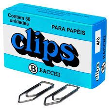 CLIPS GALVANIZADOS 4/0 BACCHI COM 50 UNIDADES - PRATA